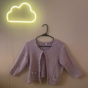 Adorable little lavender button down blouse!